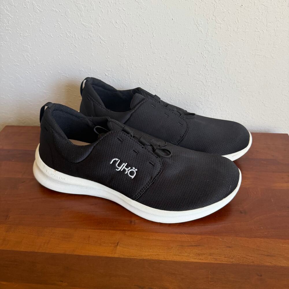 Ryka Renew Bungee Recovery Black Pull On Sneaker Shoe Womens 10 Athletic